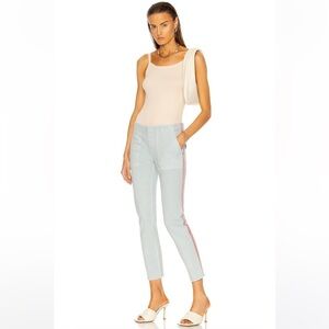 NILI LOTAN Jenna Twill Cotton Raw Hem Pants Size 8